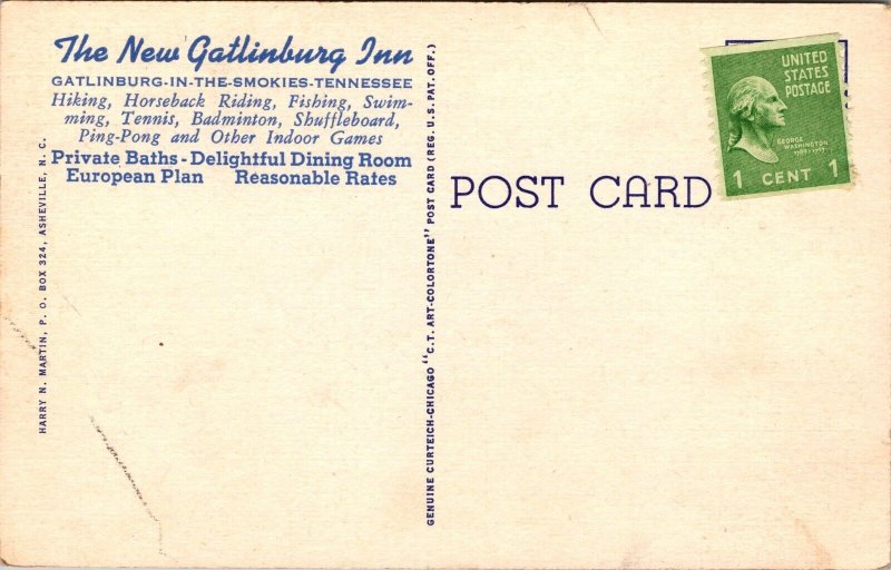 New Gatlinburg Inn Gatlingburg TN Postcard PC123