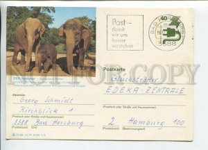 449667 GERMANY 1976 Hannover ZOO elephants bad Harzburg real posted stationery