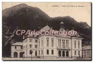 Postcard Old CLUSES Hotel De Ville and The Chevran