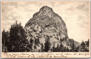 Oregon OR, Pilot Knob, Rock Formation Historic Mountain Peak Evergreen, Postcard