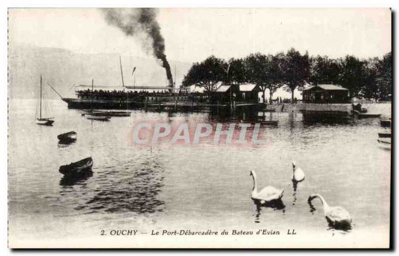 Switzerland - Schweiz - Ouchy - the Port debarcadere boat d & # 39Evian - aro...