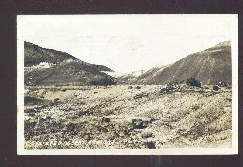 RPPC PAINTED DESERT CALIFORNIA 464 VINTAGE REAL PHOTO POSTCARD HOLBROOK ARIZ.