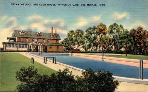 Iowa Des Moines Hyperion Club Swimming Pool and Club House