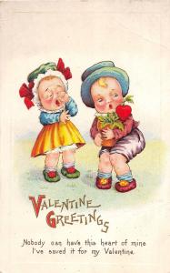 D62/ Valentine's Day Love Holiday Postcard Series 78A Kids Crying Cute 23