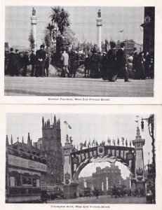 Triumphal Arch West End Princes Street Edinburgh 2x Postcard s