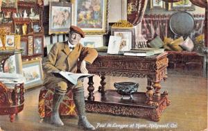 HOLLYWOOD CA~ARTIST PAUL de LONGRE-HOME-AT C C PIERCE POSTCARD 1900s