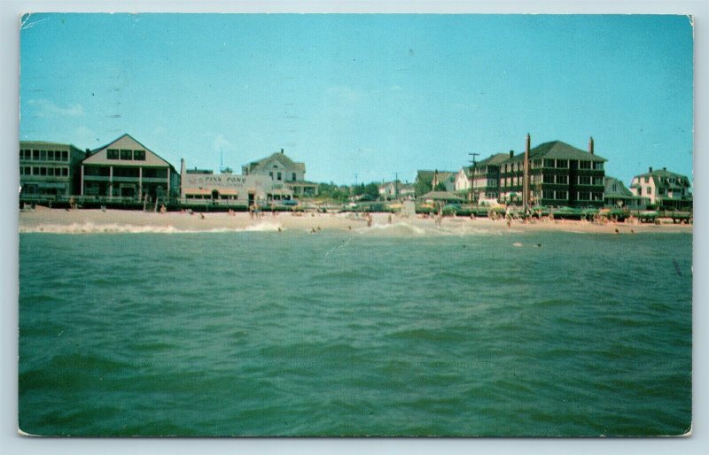 Postcard DE Rehoboth Beach Delaware The Pink Pony Bar Apartments c1960 AG7