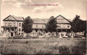 Postcard Odd Fellows Home in Meadville, Pennsylvania