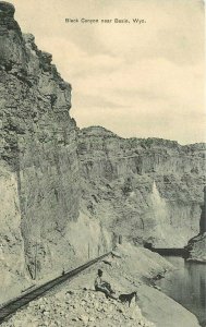 Black Canyon near Basin Wyoming Lass #B2809 1909 Postcard 20-13070