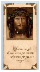 1890s-1910 Religious Jesus On The Cross Thorn Crown German Language P222