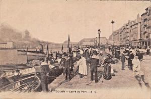 TOULON FRANCE~CARRÉ du PORT POSTCARD