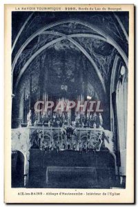 Postcard Old Organ Aix les d & # 39Hautecombe Interior Bains Abbey of & # 39e...