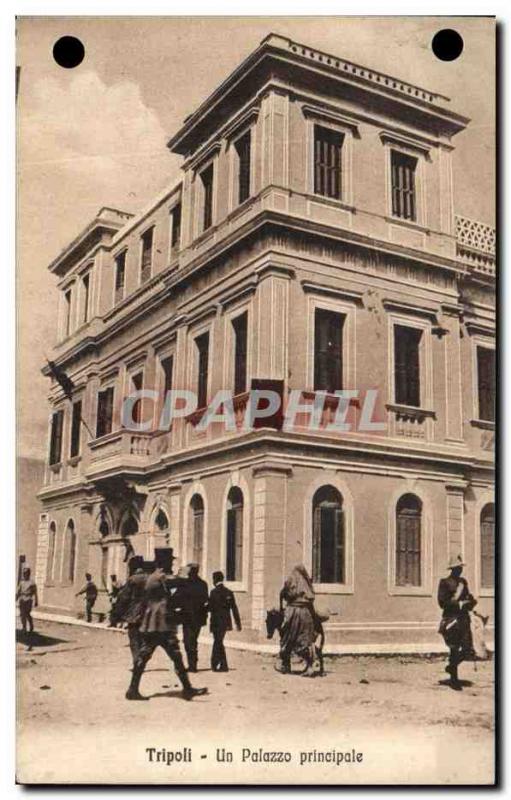 Old Postcard Tripoli Libya Main A Palazzo