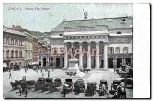 Old Postcard Genova Piazza De Ferrari