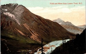 Field River Lower Trail BC Canada Antique Postcard Valentine UNP Unused  