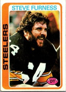 1978 Topps Football Card Steve Furness Pittsburgh Steelers sk7475