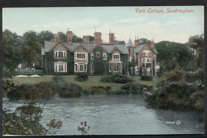 Norfolk Postcard - York Cottage, Sandringham   A6186