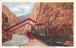 Observation Car Royal Gorge Colorado Railroad, Train Postcard