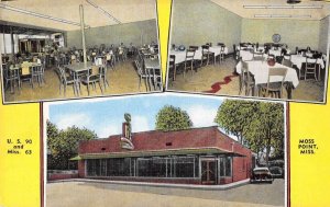 Moss Point Mississippi Mrs Bill's Restaurant Vintage Postcard AA40697