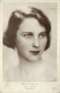 1920s Miss Europa RPPC Postcard 10 Bozsi Simon, Hungary  A.N Paris Unposted