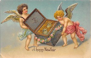 New Years Greetings Money Related 1908 