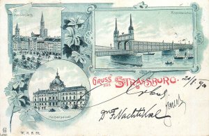 France Strasbourg litho 1900