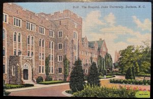 Vintage Postcard 1938 Hospital, Duke University, Durham, North Carolina (NC)