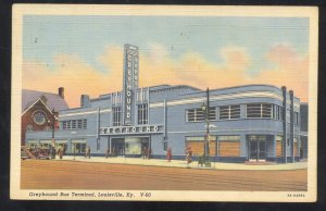 LOUISVILLE KENTUCKY GREYHOUND BUS DEPOT TERMINAL DOWNTOWN VINTAGE POSTCARD