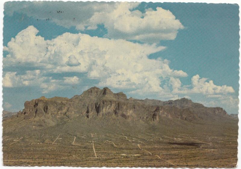 Superstition Mountains, Mesa, Arizona, 1972 used Postcard