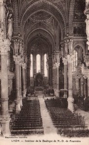 Interieur de la Basilique de ND de Fourviere,Lyon,France BIN