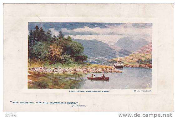 Caledonian Canal, Loch Lochy, Scotland, UK, PU-1914