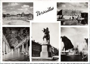 Postcard France Palace of Versailles multiview rppc