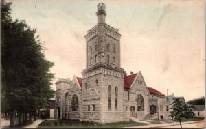 Hand Colored Postcard Kemp M.E. Church in Tipton, Indiana