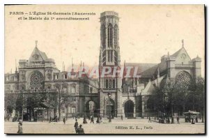 Postcard Old Paris Eglise Saint-Germain l'Auxerrois and the City 1st District