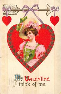 Damaged Valentines Day 1910 postal marking on front