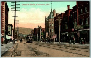 Granville Street View Vancouver British Columbia Canada UNP DB Postcard  J11