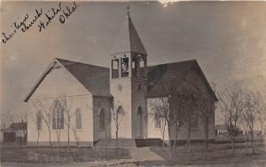 E23/ Wakita Oklahoma Ok Real Photo RPPC Postcard 1910 Christian Church Building