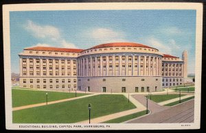 Vintage Postcard 1933 Department of Education, Capitol Park, Harrisburg, PA