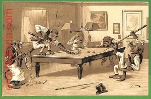 ah2689 - VINTAGE POSTCARD - Monkeys playing billiards HUMOR-