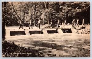 Postcard The Old Dam-Camp, Ohio-1941