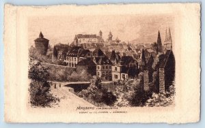 Bavaria Germany Postcard Nuremberg From the Hallertor c1910 Unposted Vintage