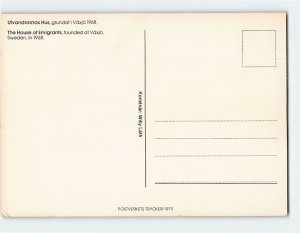 Postcard The House of Emigrants Founded at Växjö Sweden 1968