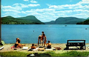 Vermont Lake Willoughby Beach Scene