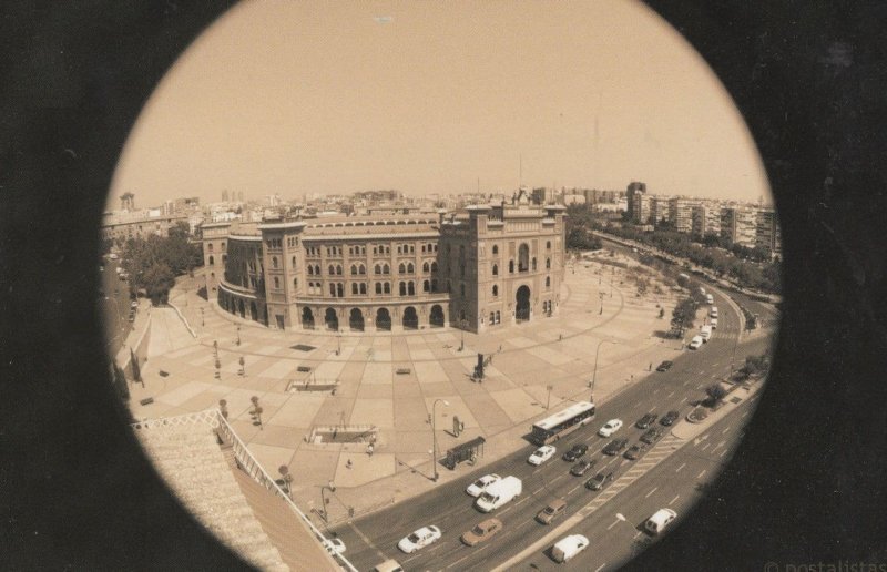 Madrid Spain Plaza De Toros Telescope View Postcard