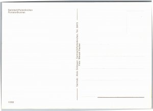 Postcard Germany Garmisch-Partenkirchen Florian's Fountain