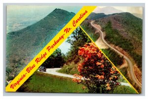 Vintage 1962 Postcard Antique Car Virginia Blue Ridge Parkway North Carolina