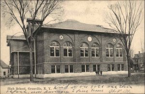 Granville New York NY High School c1910 Vintage Postcard