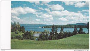 Baddeck Harbour, Lighthouse, Cape Breton, Nova Scotia, Canada, 1940-1960s