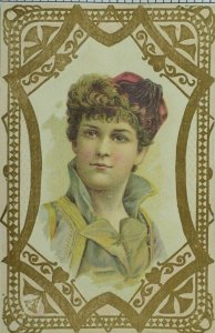 1870's-80's Capital Coffee Lovely Actress Columbus, OH Victorian Trade Card P116