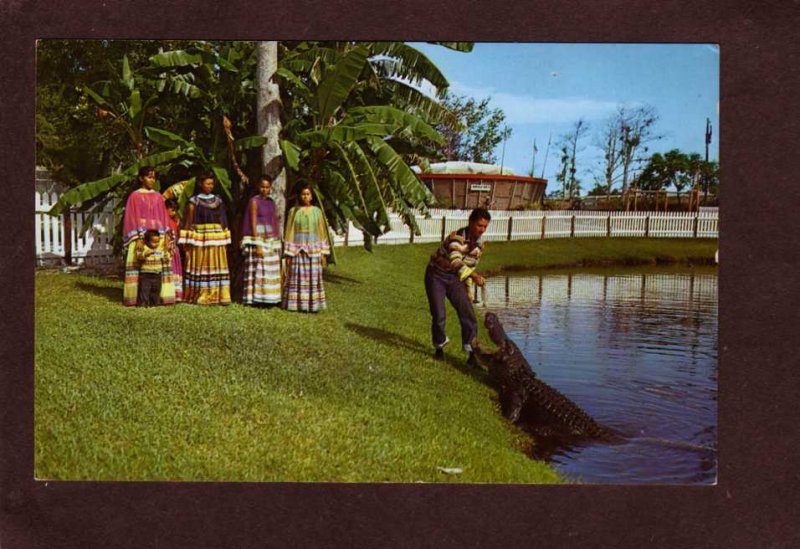 FL Alligators Seminole Indians Aquaglades Everglades Ft Fort Lauderdale Florida